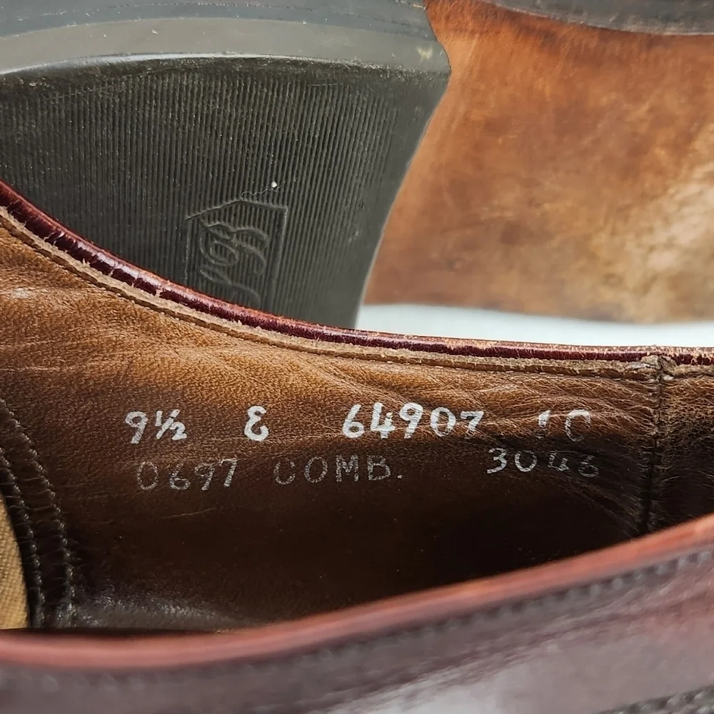 Allen Edmonds McAllister Cognac Leather Oxford Dress Shoes